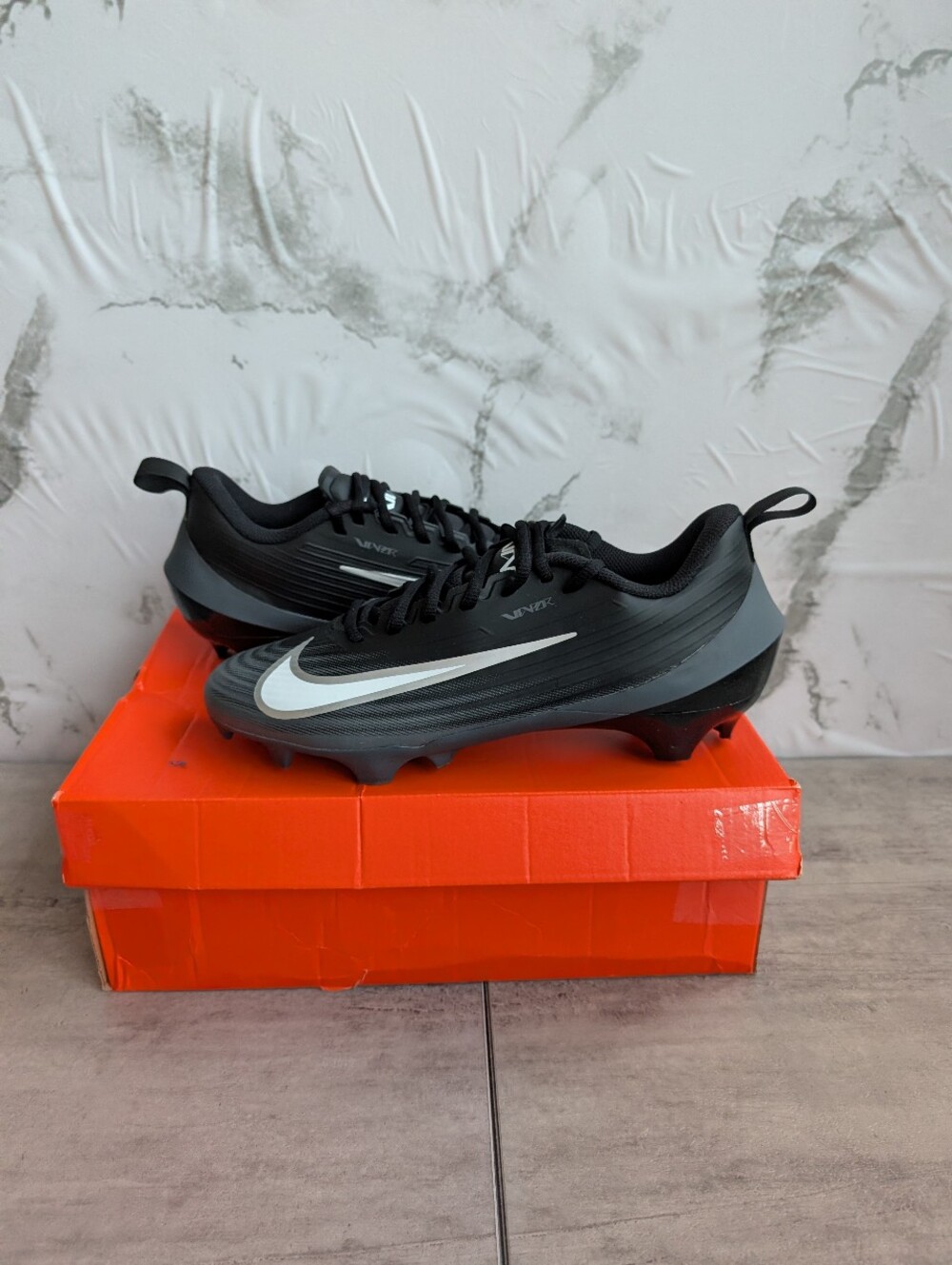 Nike Vapor Speed 3 Mens Black Football Cleats Size 9